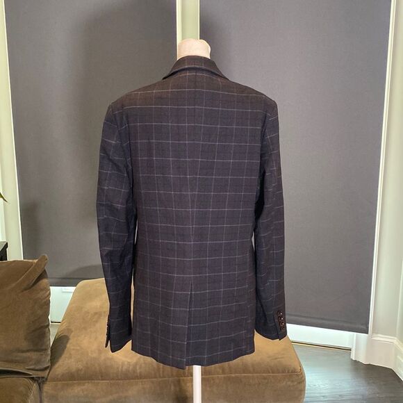 Men’s Plaid 3 Piece Suit One Button Closure Notched Lapel Jacket 34 Pants 32 NWT - Picture 4 of 14